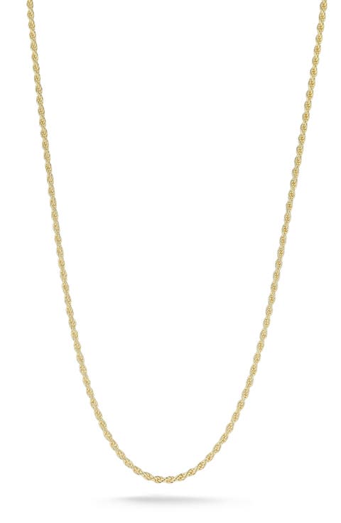 14K Yellow Gold Rope Chain Necklace