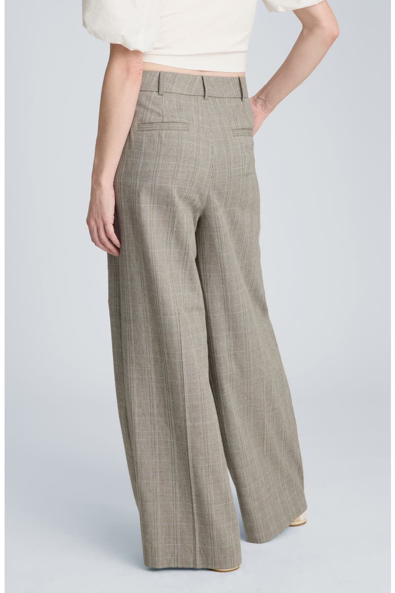 Double Pleat High Waist Wide Leg Pants, Alternate, color, LAKE BLUE MULTI