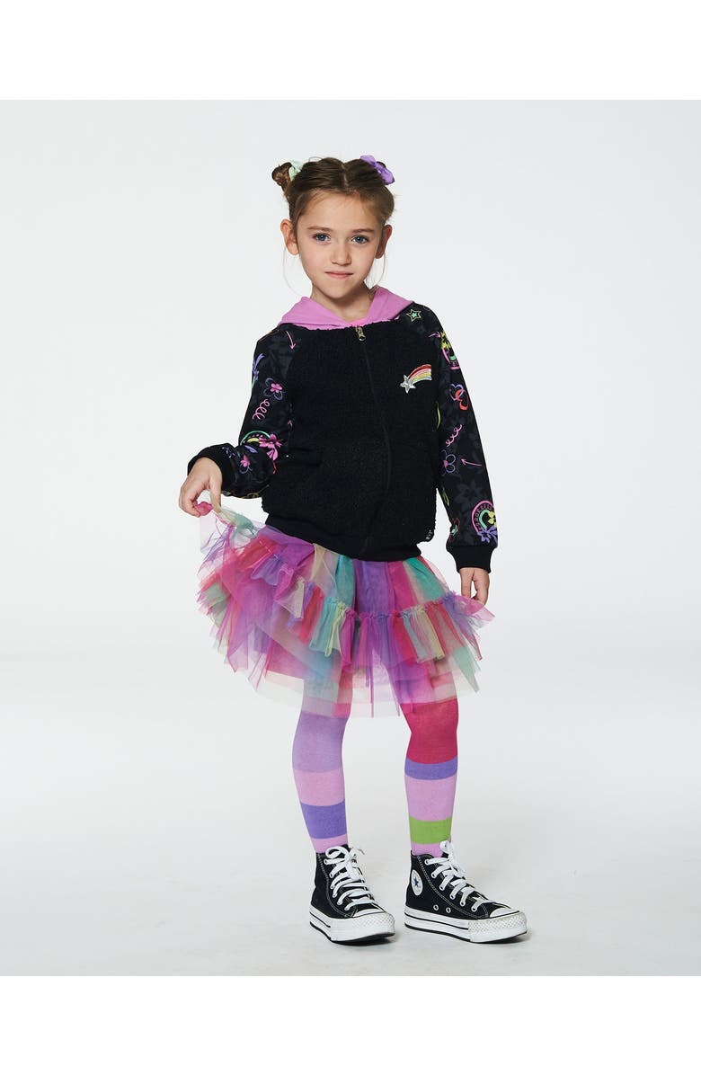 Deux par Deux Girl's Rainbow Tulle Skirt, Alternate, color,