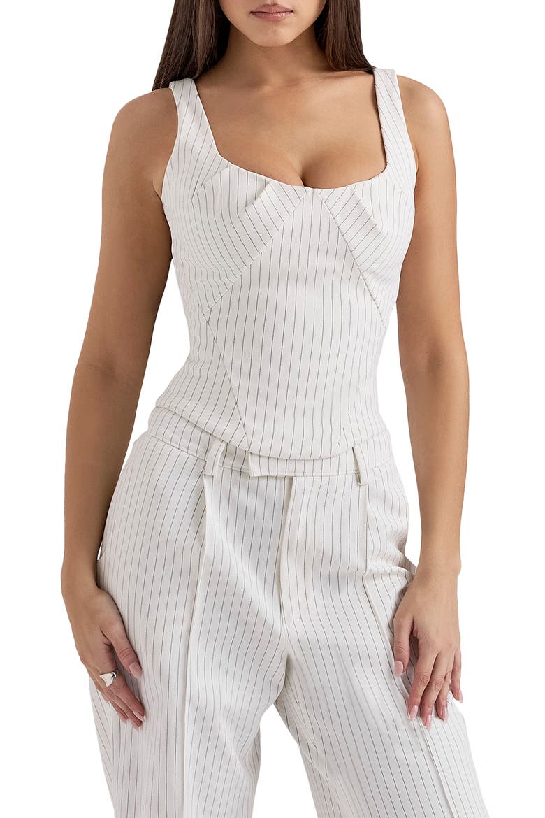 Selma Lace-Up Corset Top, Main, color, WHITE