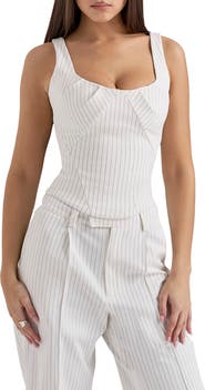 HOUSE OF CB Selma Lace-Up Corset Top
