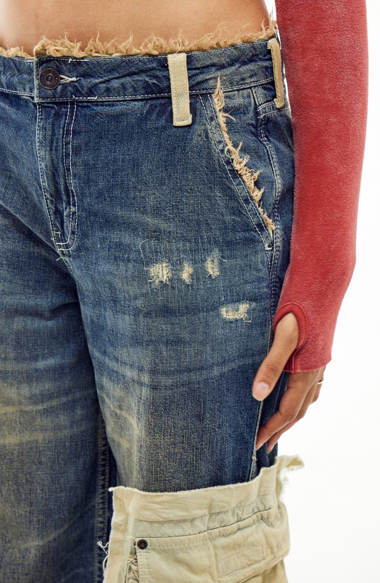 BDG Urban Outfitters Mixed Media Carpenter Jeans, Alternate, color, 