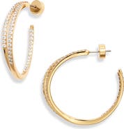 Nordstrom Pavé Double Hoop Earrings