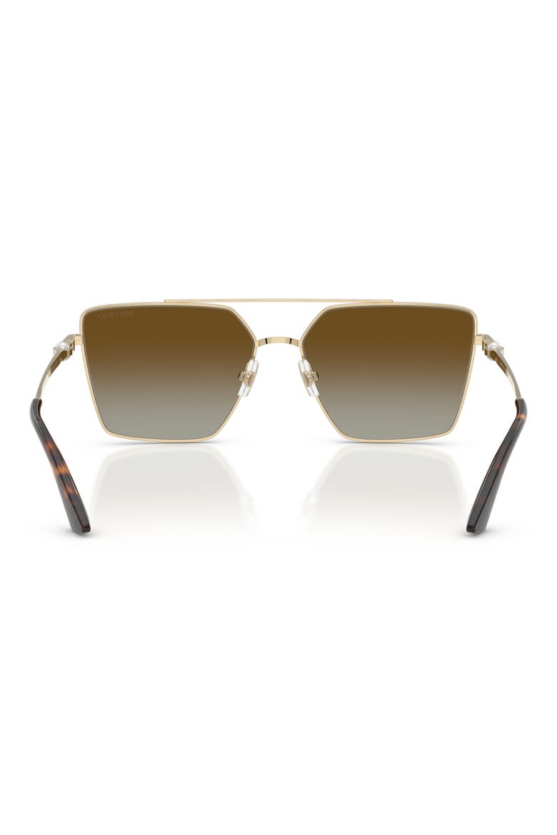 Joss 58mm Polarized Square Sunglasses, Alternate, color, PALE GOLD / POLAR BROWN