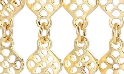 Olivia Welles Neena Cutout Fringe Drop Earrings