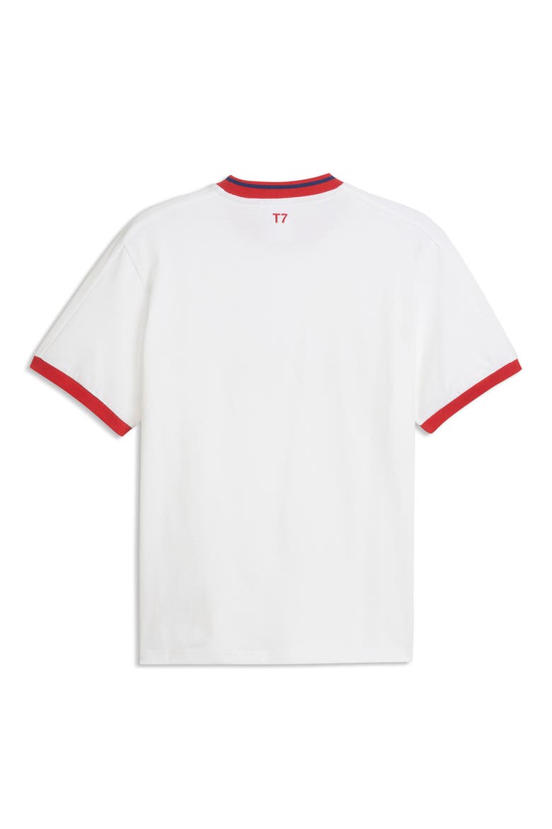 T7 Logo Ringer T-Shirt, Alternate, color, PUMA WHITE