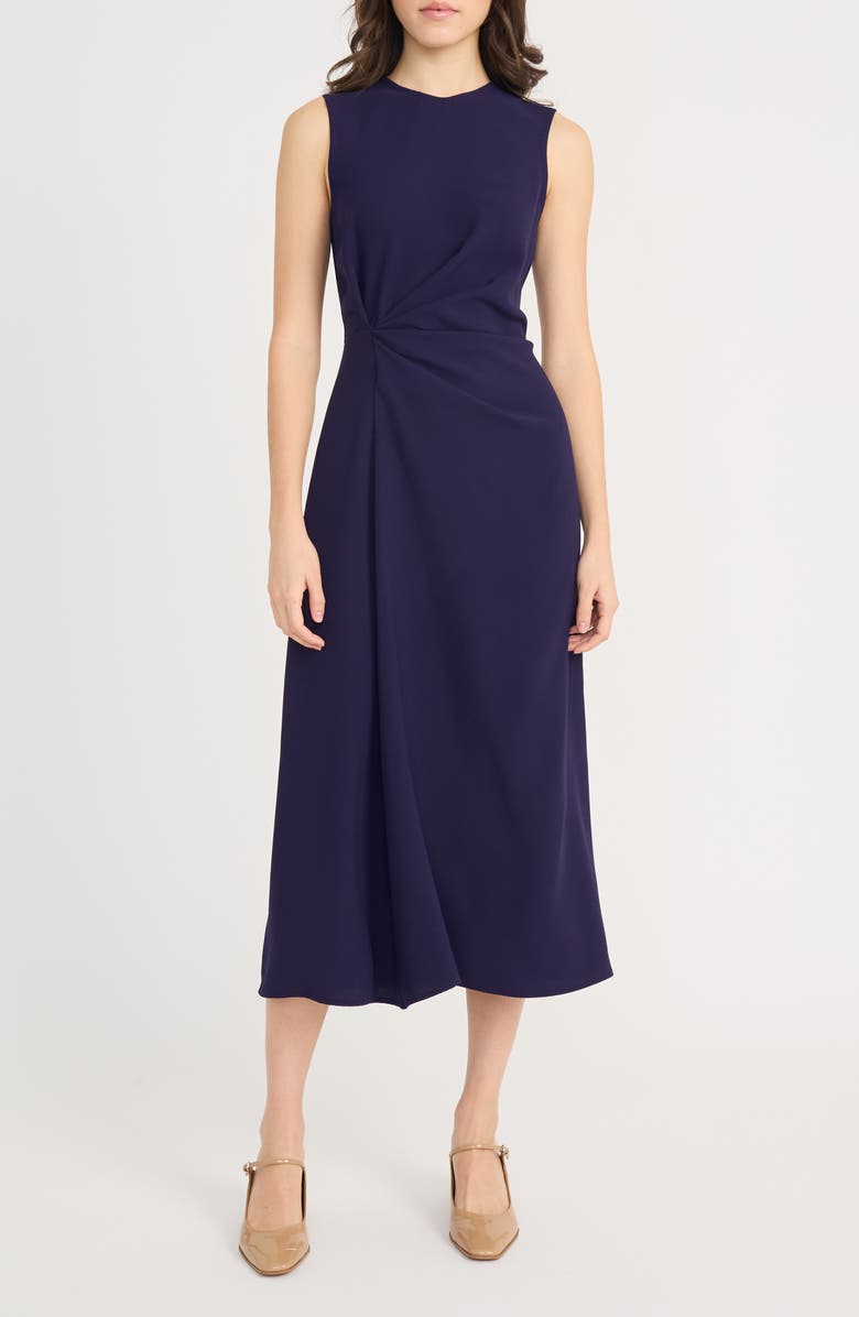 Luxely Nixie Sleeveless Crepe Midi Dress, Main, color, 