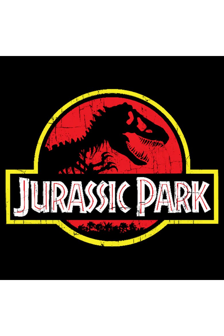 Men's Jurassic Park T Rex Logo Graphic Tee, Alternate, color, Black
