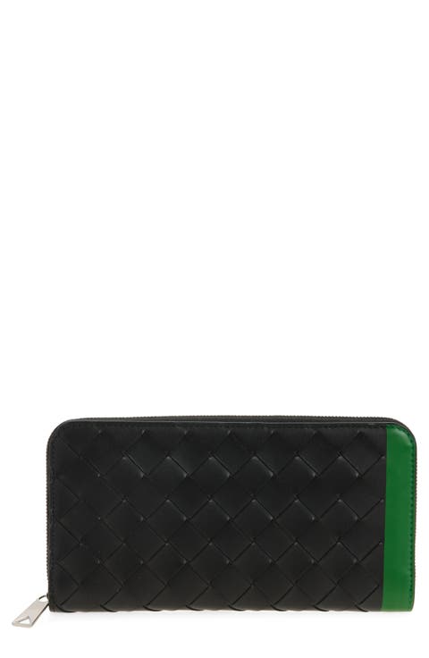 Intrecciato Zip Around Wallet