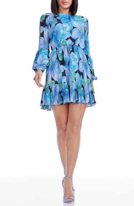 Dress the Population Aulani Floral Long Sleeve Minidress