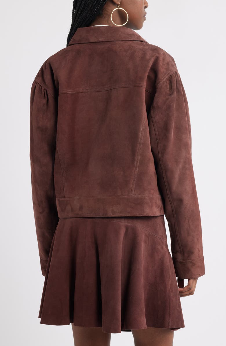 Treasure & Bond Suede Trucker Jacket, Alternate, color, Brown Malicacia