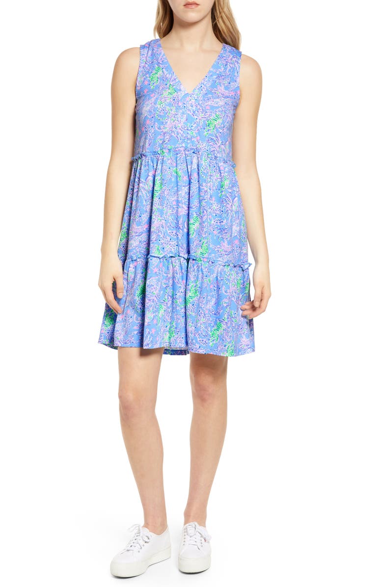 Lilly Pulitzer<sup>®</sup> Lorina Tiered Sleeveless Dress, Main, color,