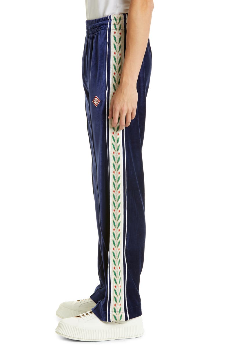 Casablanca Laurel Velour Track Pants, Alternate, color,
