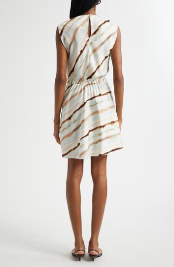 Delia Diagonal Stripe Sleeveless Dress