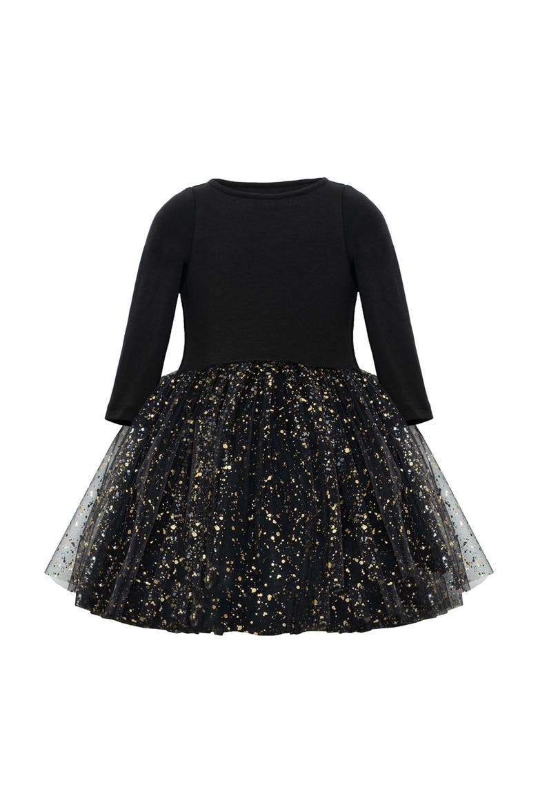 Blair Tulle Dress Set, Alternate, color, Black Sparkle
