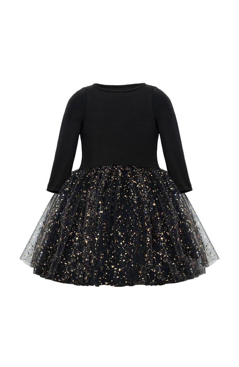 Mini Celebrities Blair Tulle Dress Set, Alternate, color, Black Sparkle