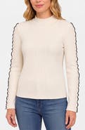 Liverpool Los Angeles Mock Neck Rib Sweater
