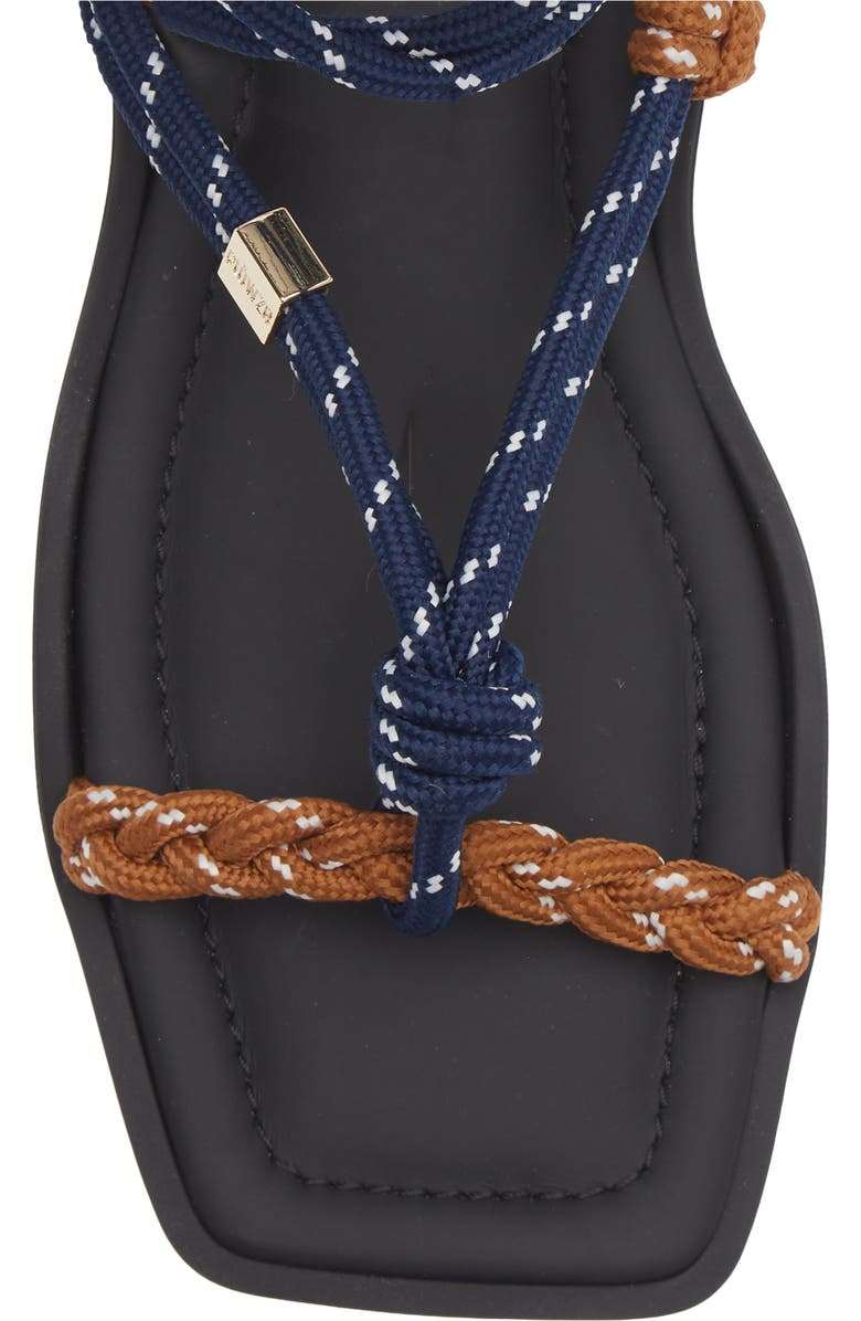 FLOWZE Lace-Up Ropes Water Repellent Slide Sandal, Alternate, color, Blue / Hazelnut