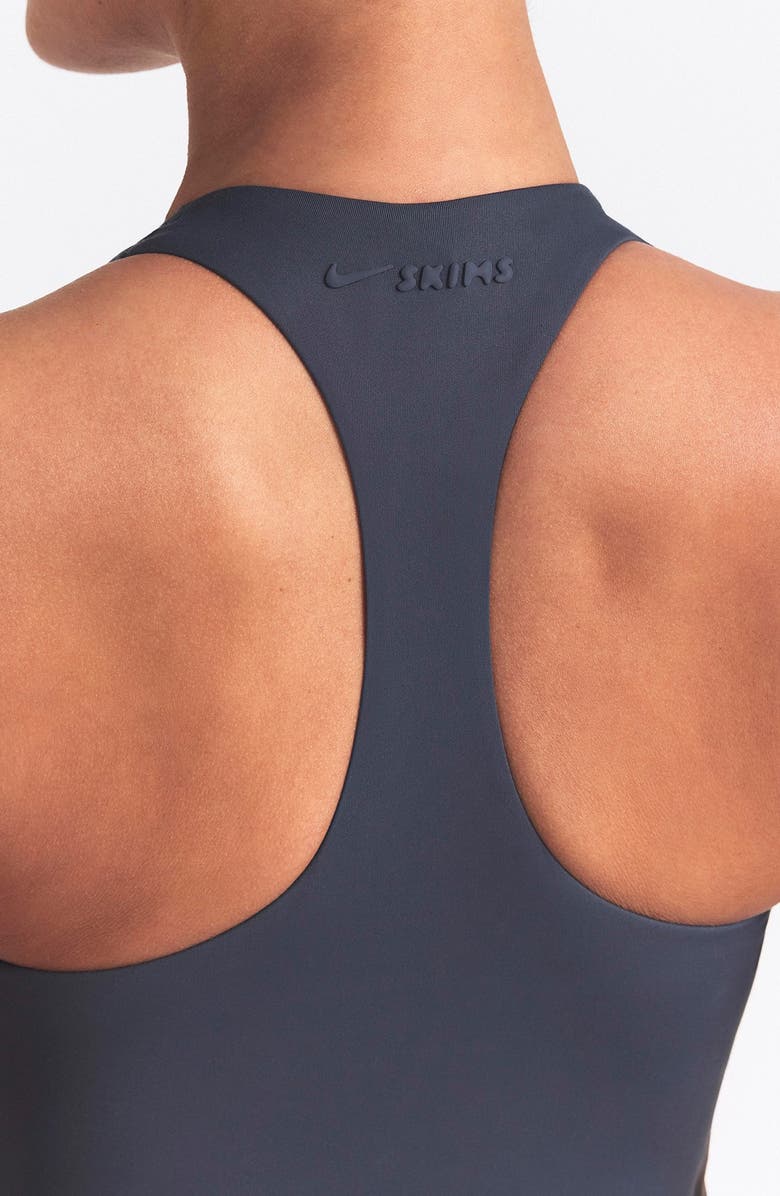 NikeSKIMS Colorblock Bodysuit, Alternate, color, Deep Royal/ Stone