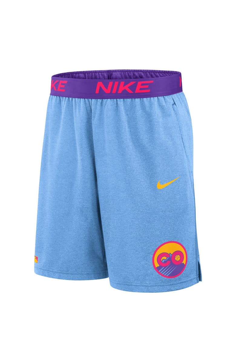 Nike Men's Nike  Light Blue Colorado Rockies 2025 City Connect Authentic Collection Performance Knit Shorts, Alternate, color, Light Blue