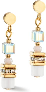 COEUR DE LION Mini Cubes Gold Earrings