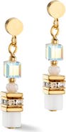 COEUR DE LION Mini Cubes Gold Earrings