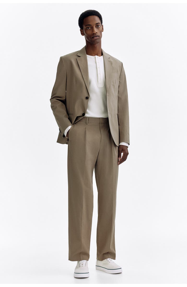H&M Regular-fit suit pants, Main, color, Khaki Green