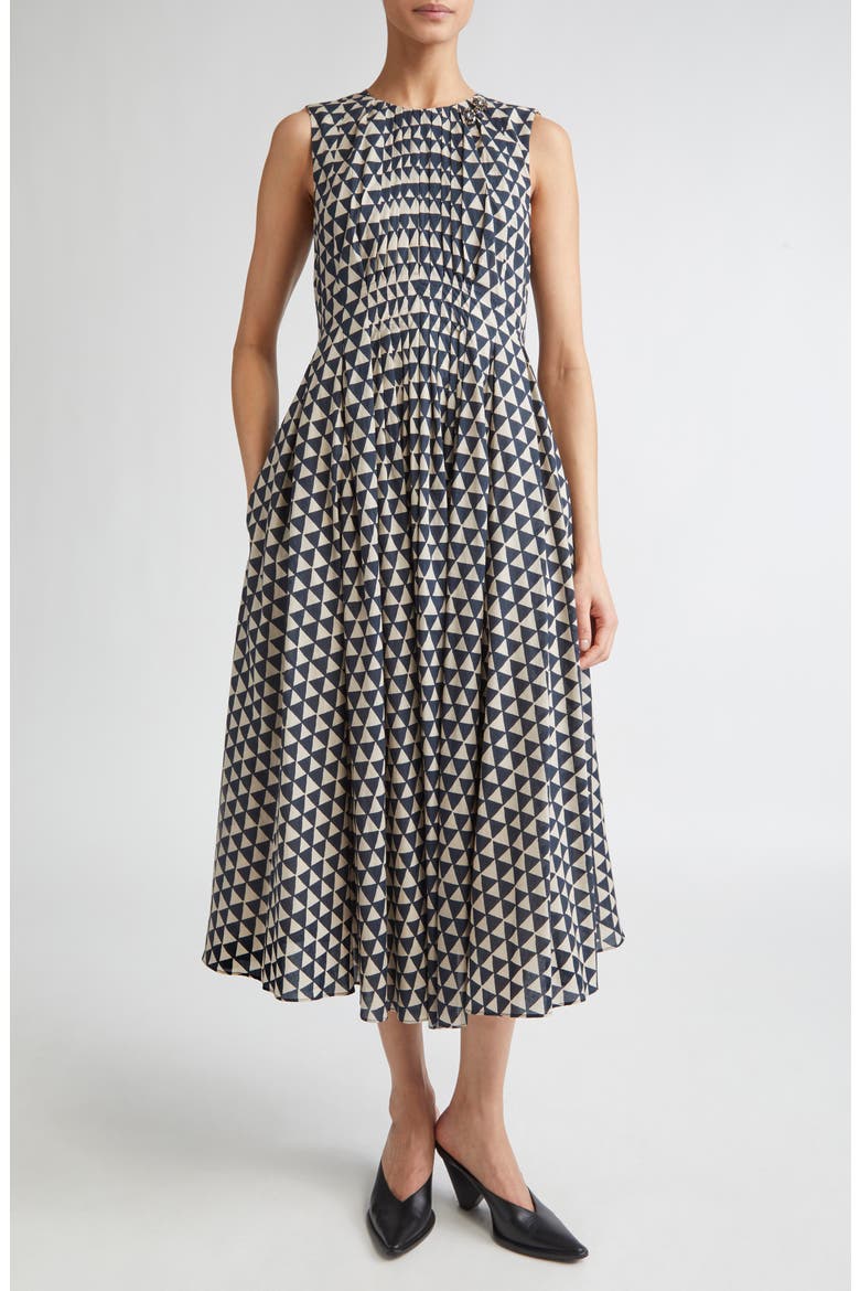 cotton voile midi dress Rachel Cotton Voile Midi Dress