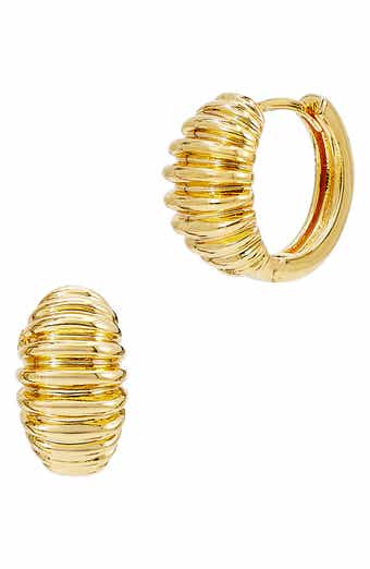 SAVVY CIE JEWELS Graham Huggie Hoop Earrings
