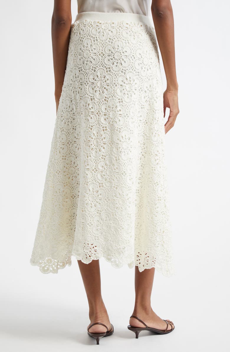 FARM Rio Flower Crochet Skirt, Alternate, color, Off-White
