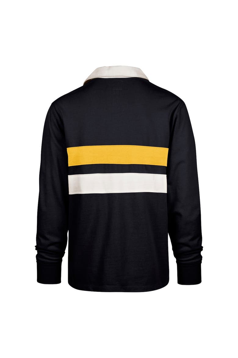 Men's '47 Navy West Virginia Mountaineers Clubhouse Knox Thames Long Sleeve Rugby Polo, Alternate, color, Navy