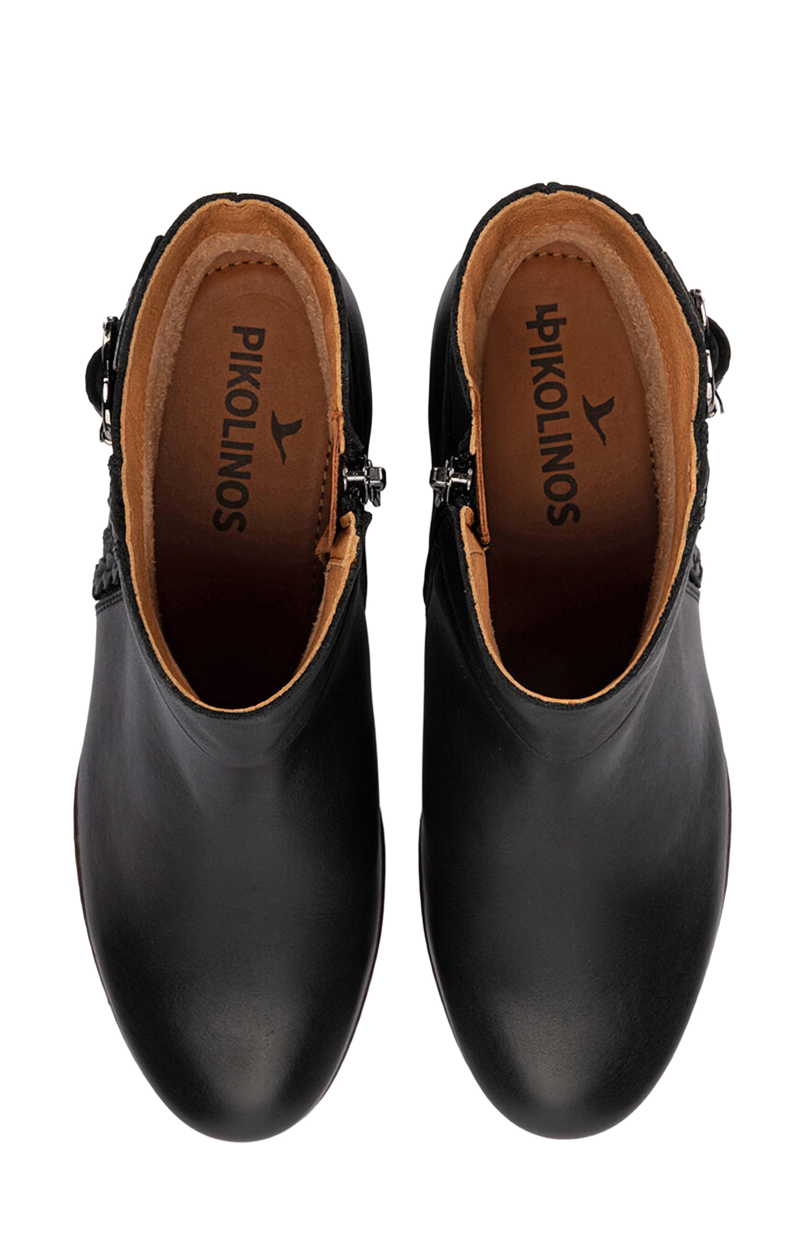Utiel Leather Bootie, Alternate, color, BLACK