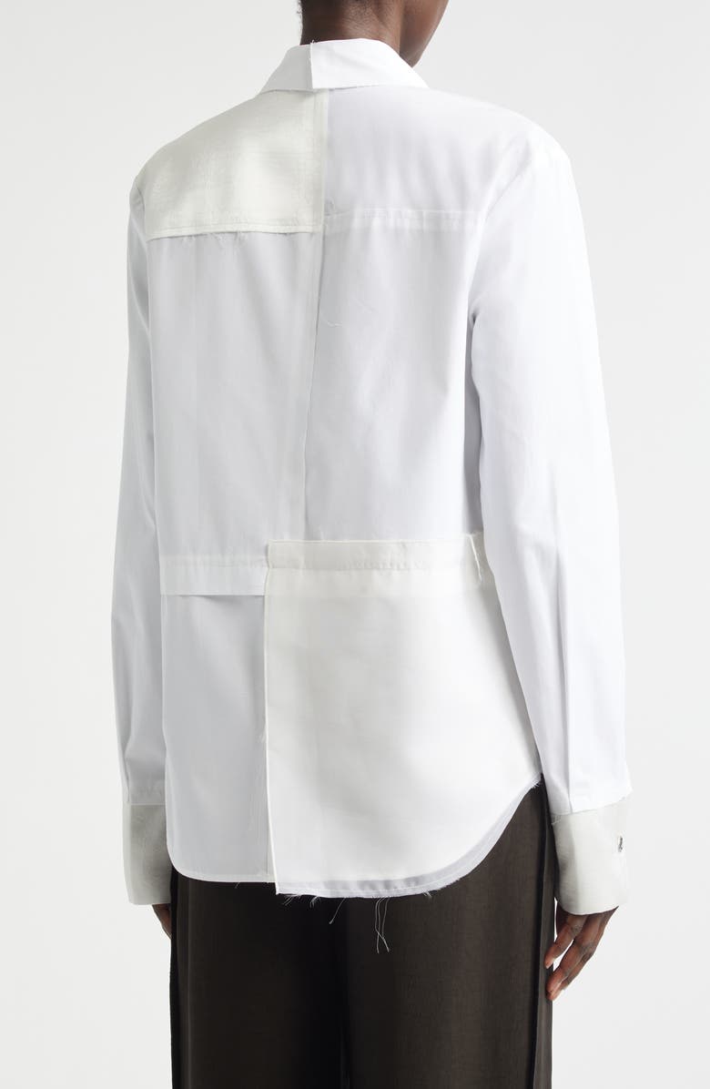Jason Wu Collection Collage Zip-Up Shirt, Alternate, color, White