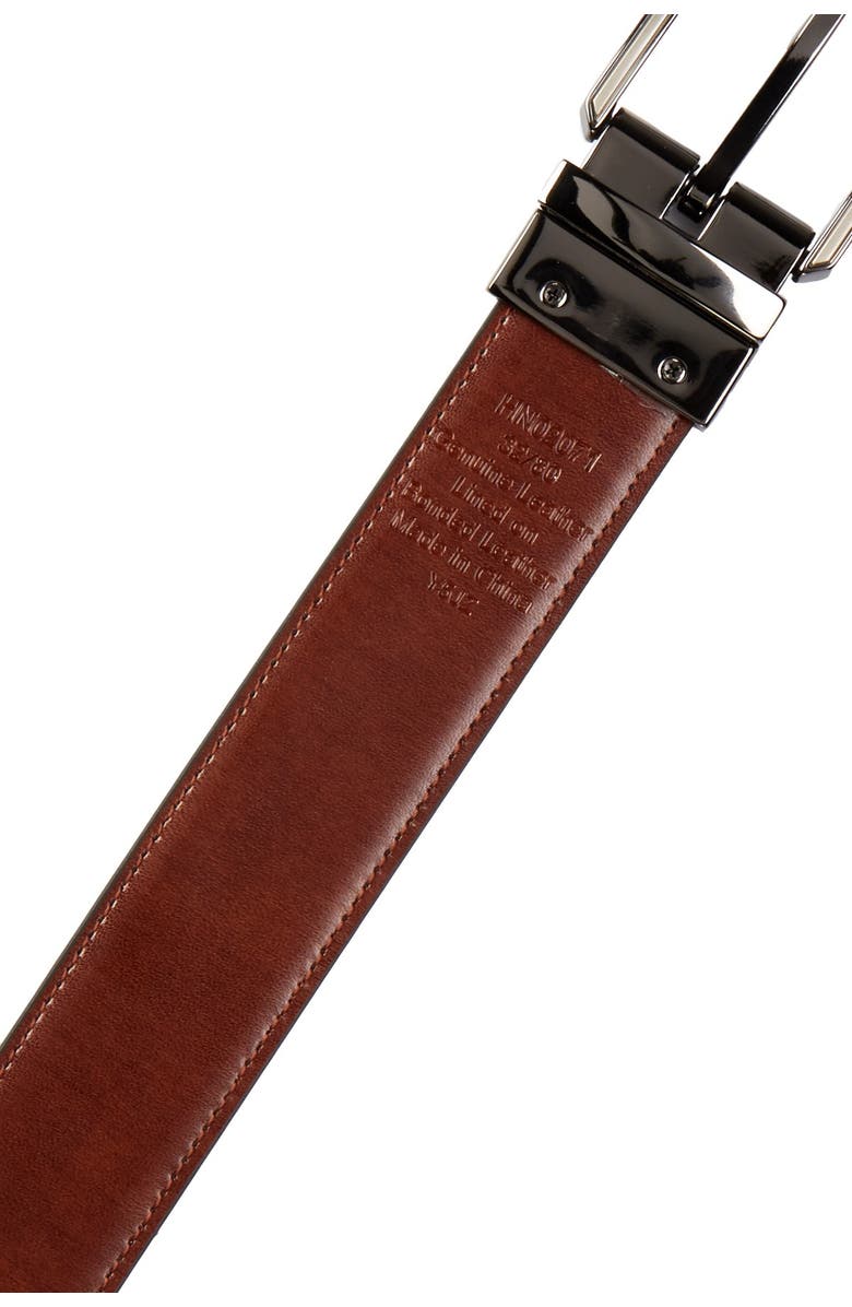 Original Penguin Reversible Leather Belt, Alternate, color, Hi Lo Blk20