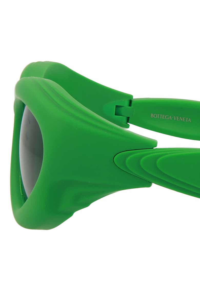 Bottega Veneta 51mm Oval Sunglasses, Alternate, color, Dark Green Green