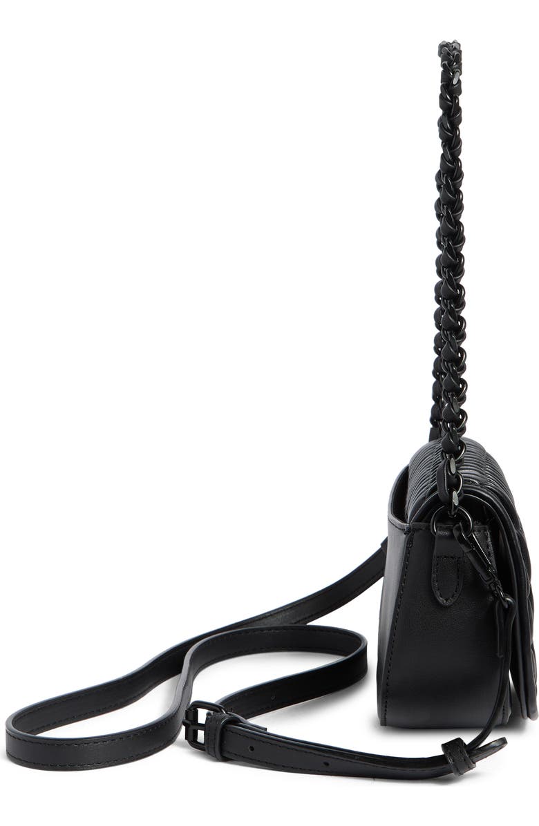 Steve Madden Bannika Stitched Shoulder Bag, Alternate, color, Black