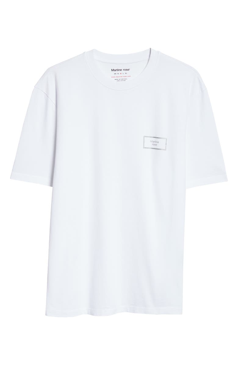 Martine Rose Classic Box Logo Graphic T-Shirt, Alternate, color, White Box Logo Wht
