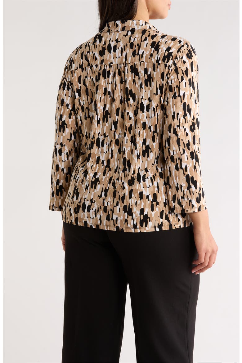 Abstract Print Jersey Top, Alternate, color, ANNE BLACK/ LATTE MULTI