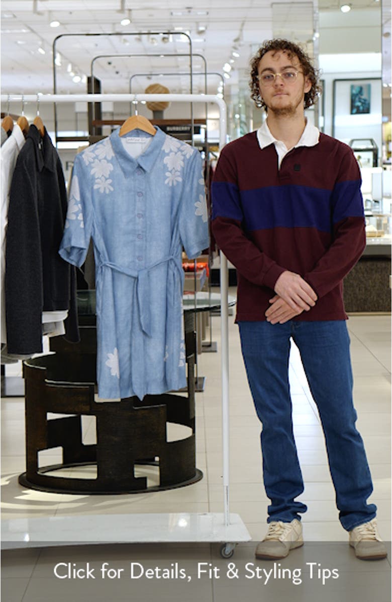 Connie Linen Blend Belted Shirtdress, sales video thumbnail