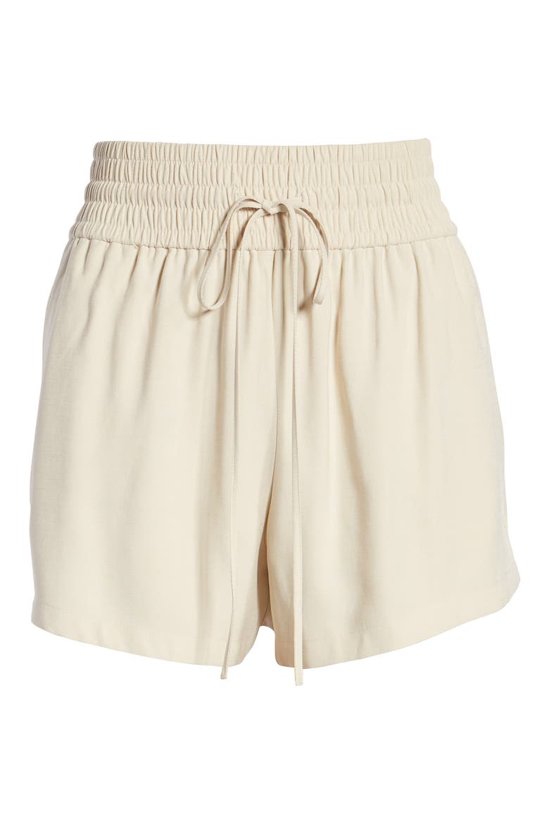 Tie Waist Pull-On Shorts, Alternate, color, BEIGE OATMEAL