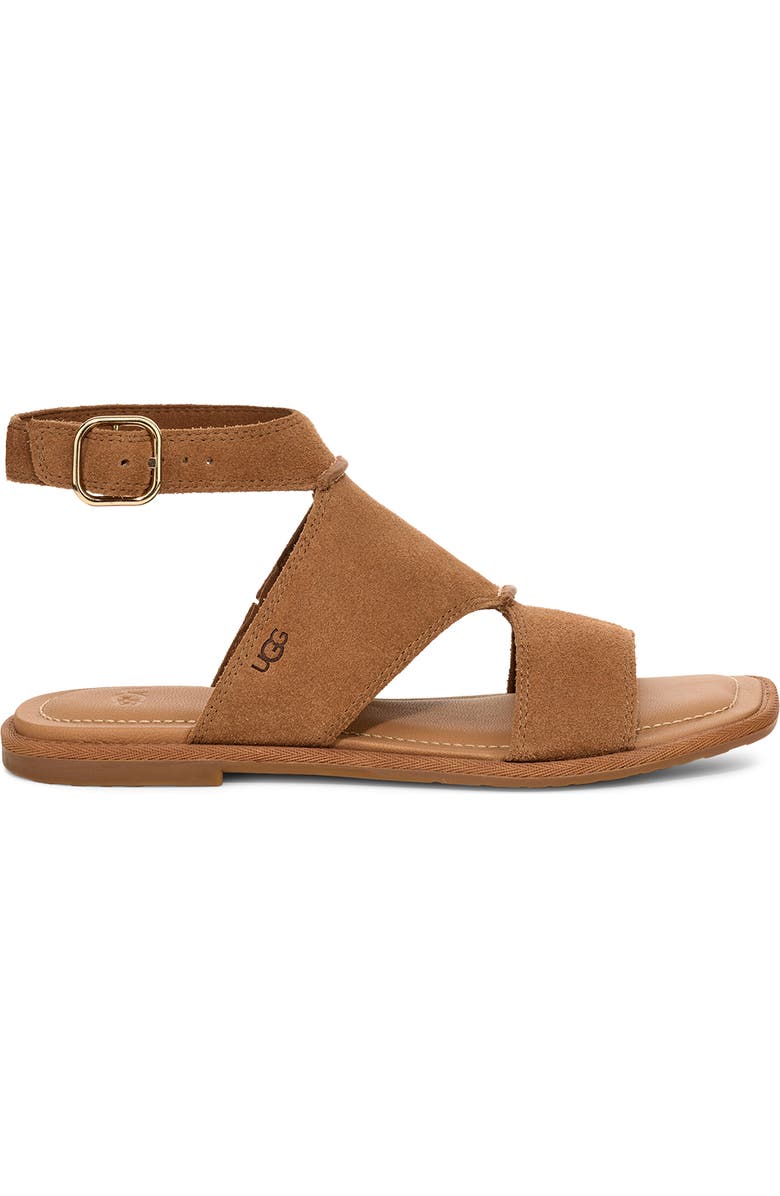 UGG<sup>®</sup> Delray Ankle Strap Sandal, Alternate, color, Chestnut