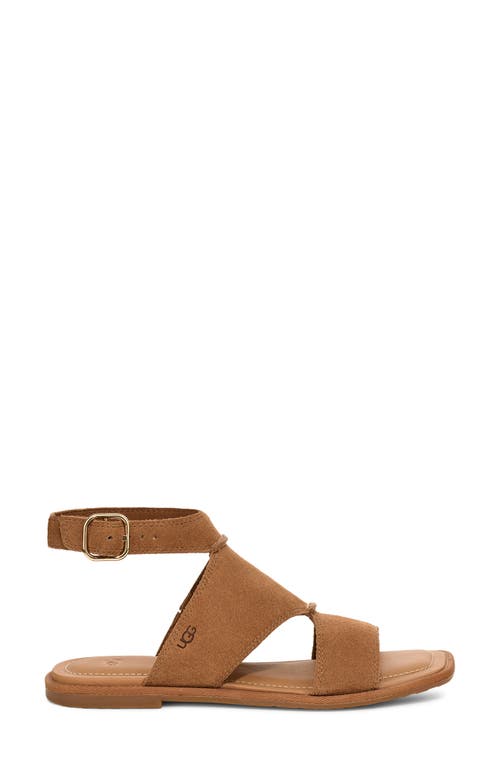 Ugg(r) Delray Ankle Strap Sandal In Chestnut