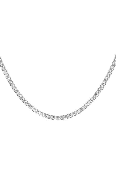Unbreakable Lab Grown Sapphire Tennis Necklace