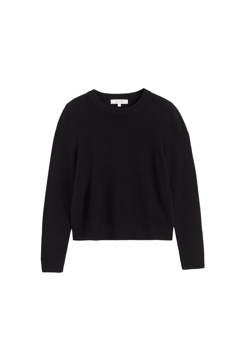 Chinti & Parker Cloud Cashmere Cropped Sweater, Alternate, color, Black