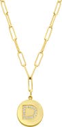 Adornia 14K Gold Plated Pavé Initial Pendant Necklace