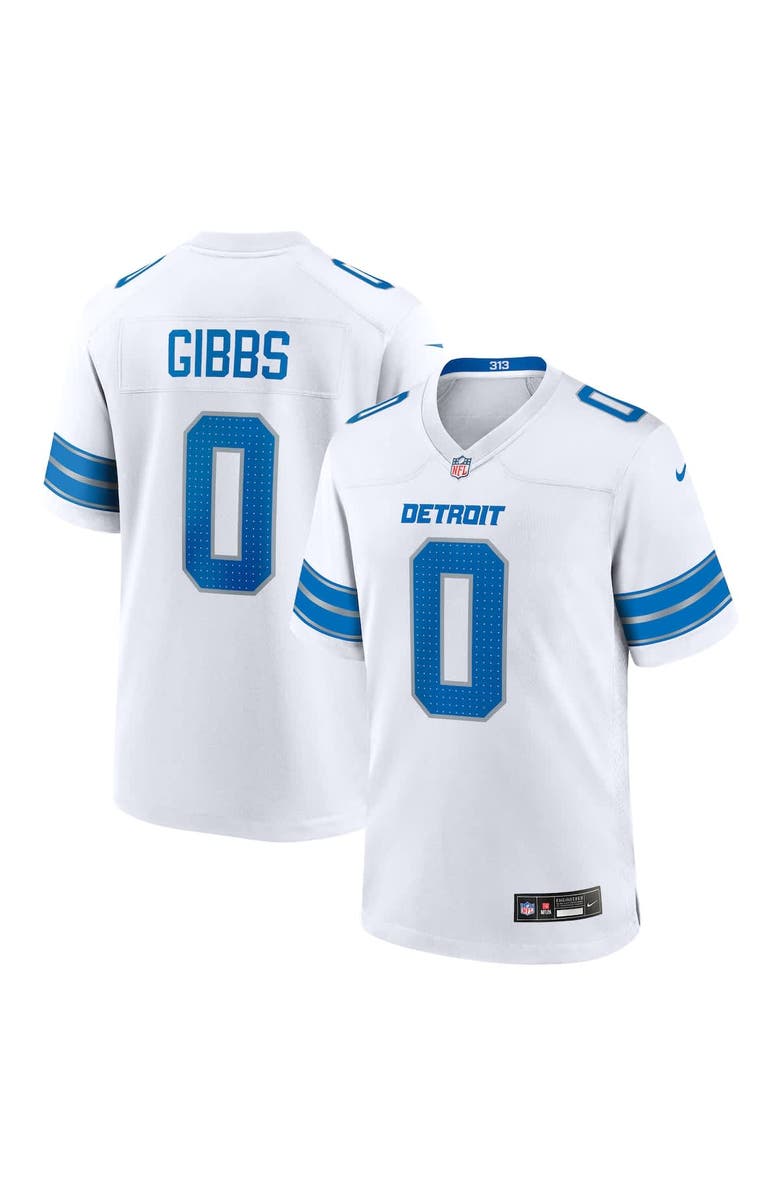 Nike Men's Nike Jahmyr Gibbs White Detroit Lions Game Player Jersey, Alternate, color, White