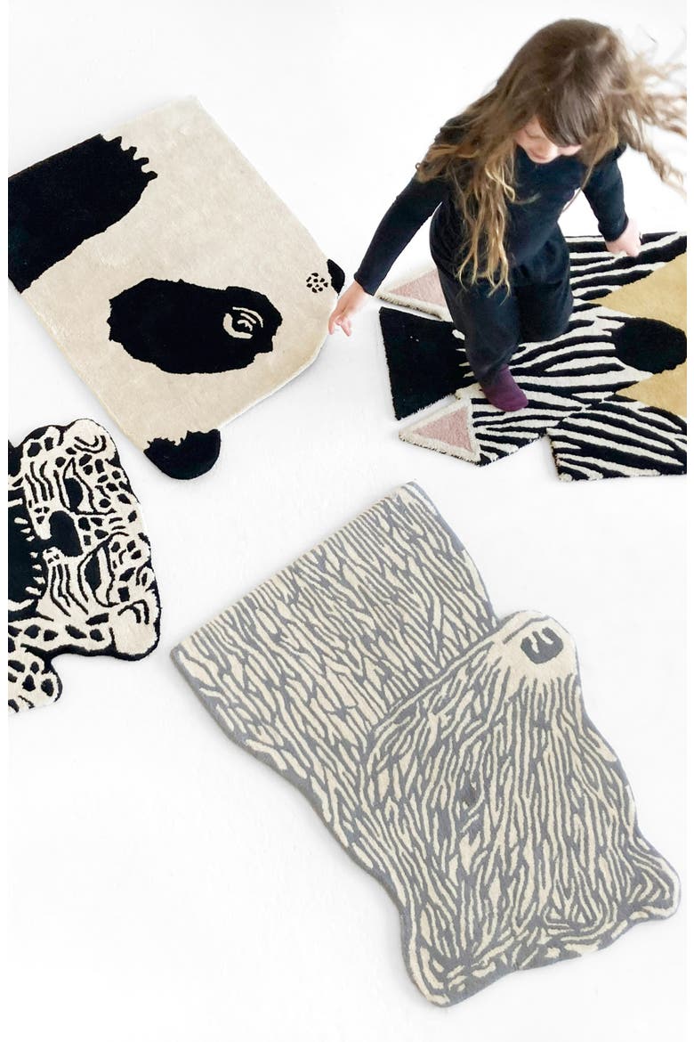 Panda Wool Rug, Alternate, color, MULTI COLORED