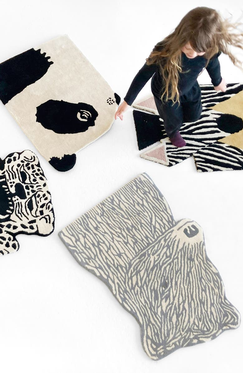 EO Play Panda Wool Rug, Alternate, color, Multi Colored