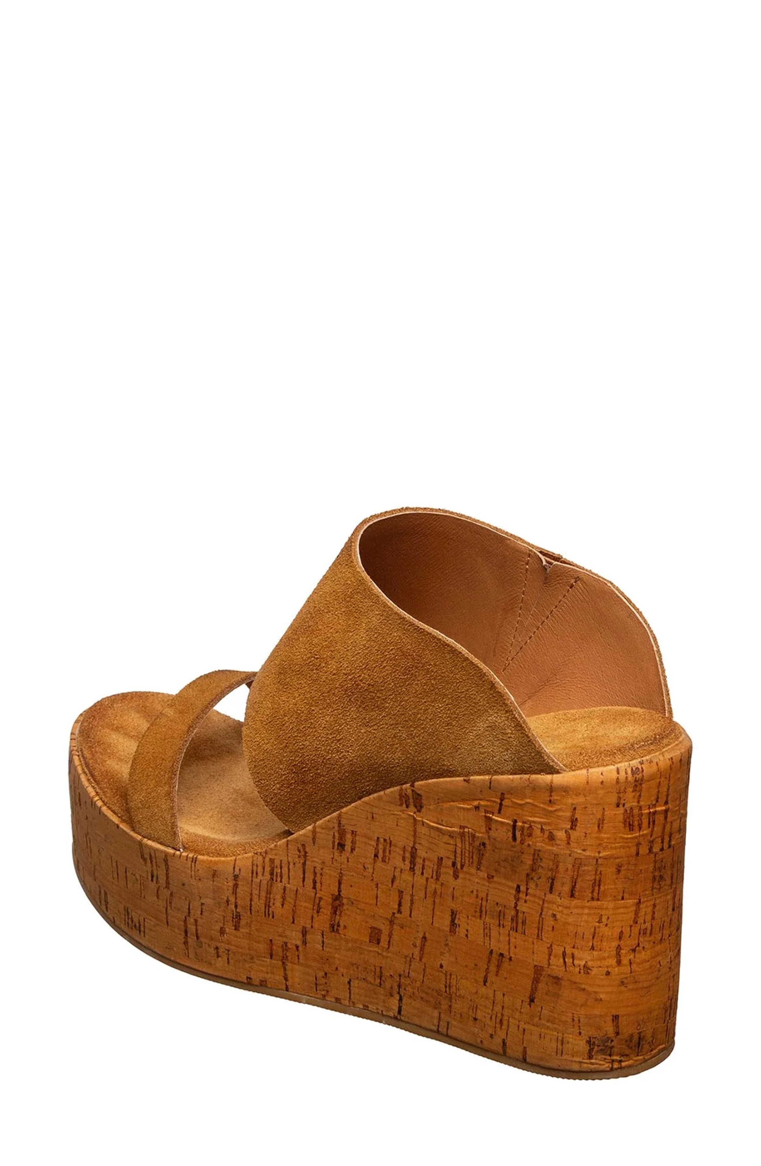 ANTELOPE Aurora Platform Wedge Sandal, Alternate, color, Cognac
