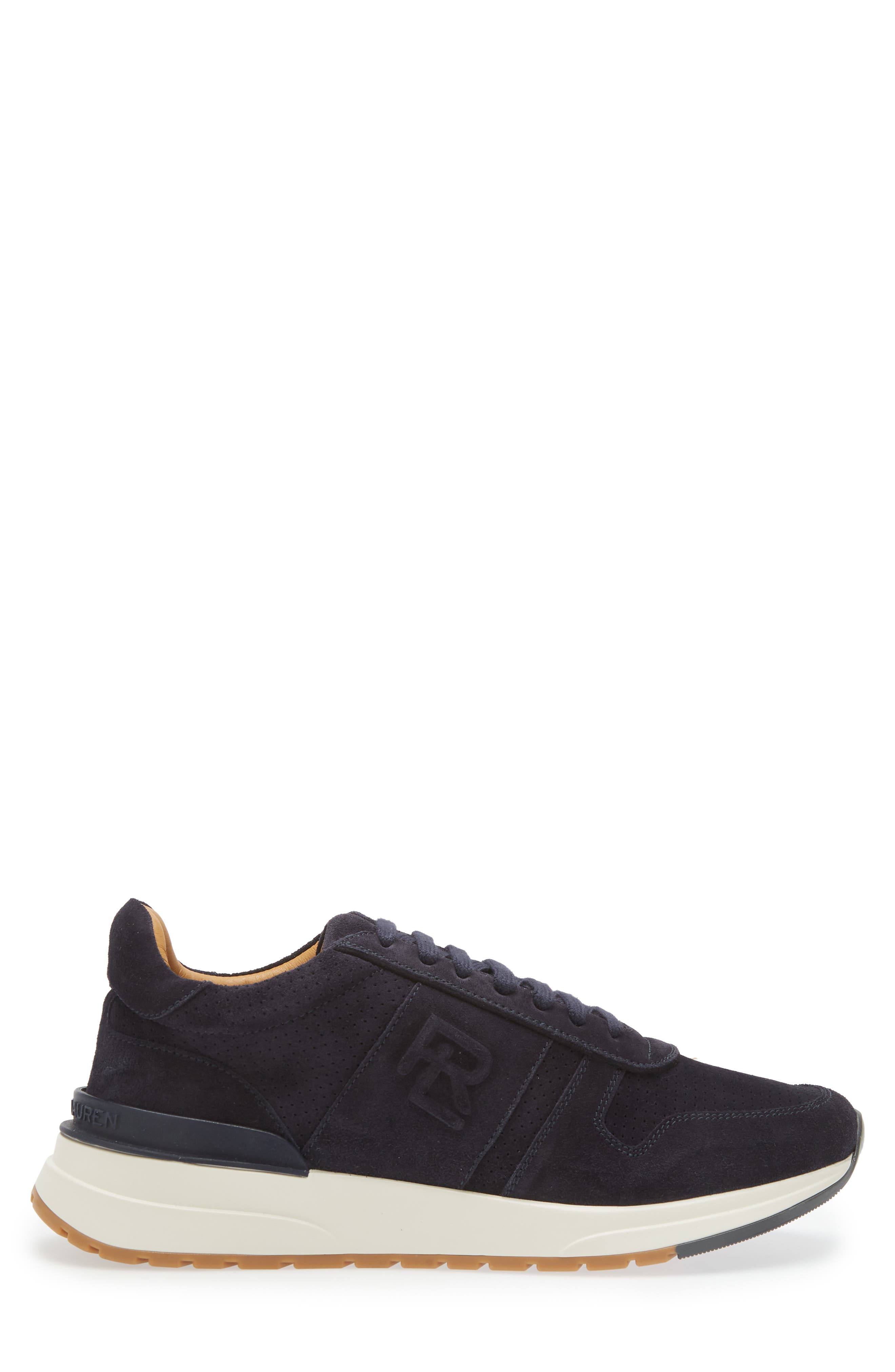 Ralph Lauren Purple Label Ethan II Calfskin Suede Sneaker, Alternate, color, 